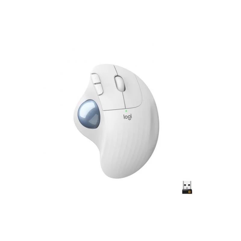 RATON LOGITECH  ERGO M575 BLUETOOTH & WIRELESS WHITE