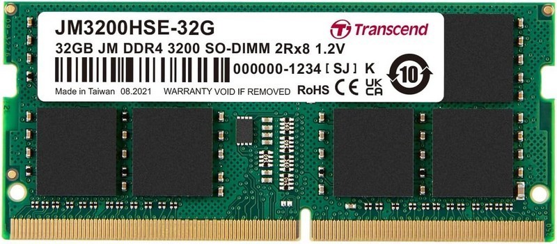 MEMORIA SODIMM 32GB TRANSCEND DDR4 3200MHZ