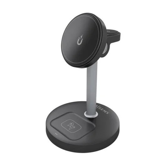 BASE CARGADOR AISENS SMARTPHONE/APPLE WATCH/AURICULARES WIRELESS QI2 15W USB-C BLACK