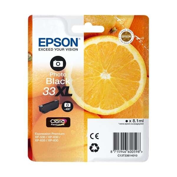 TINTA EPSON C13T33614012 PHOTO BLACK XL 33XL