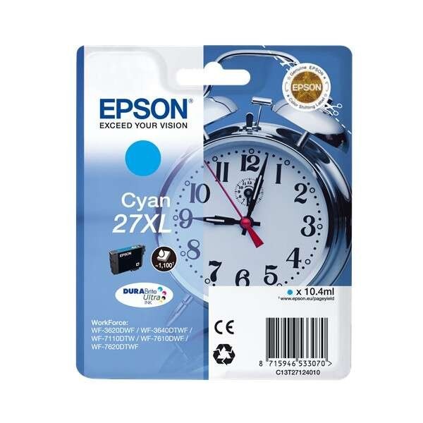 TINTA EPSON C13T27124012 CYAN T2712 27XL DURABRITE ULTRA